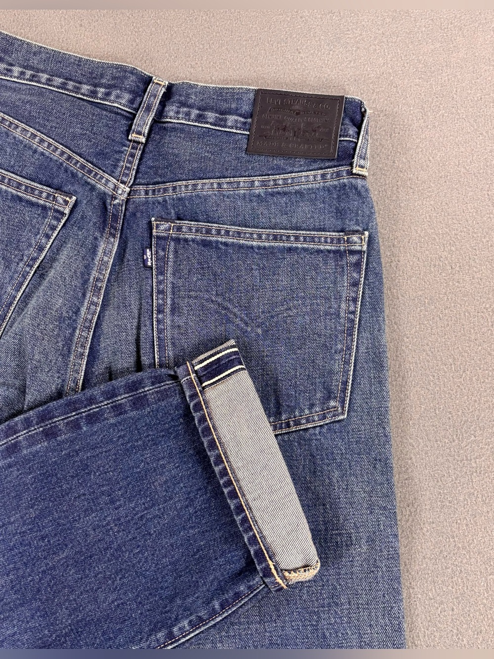 Levi's Made & Crafted Column Pants High Waisted Blue Jeans  - Size W27 x L30